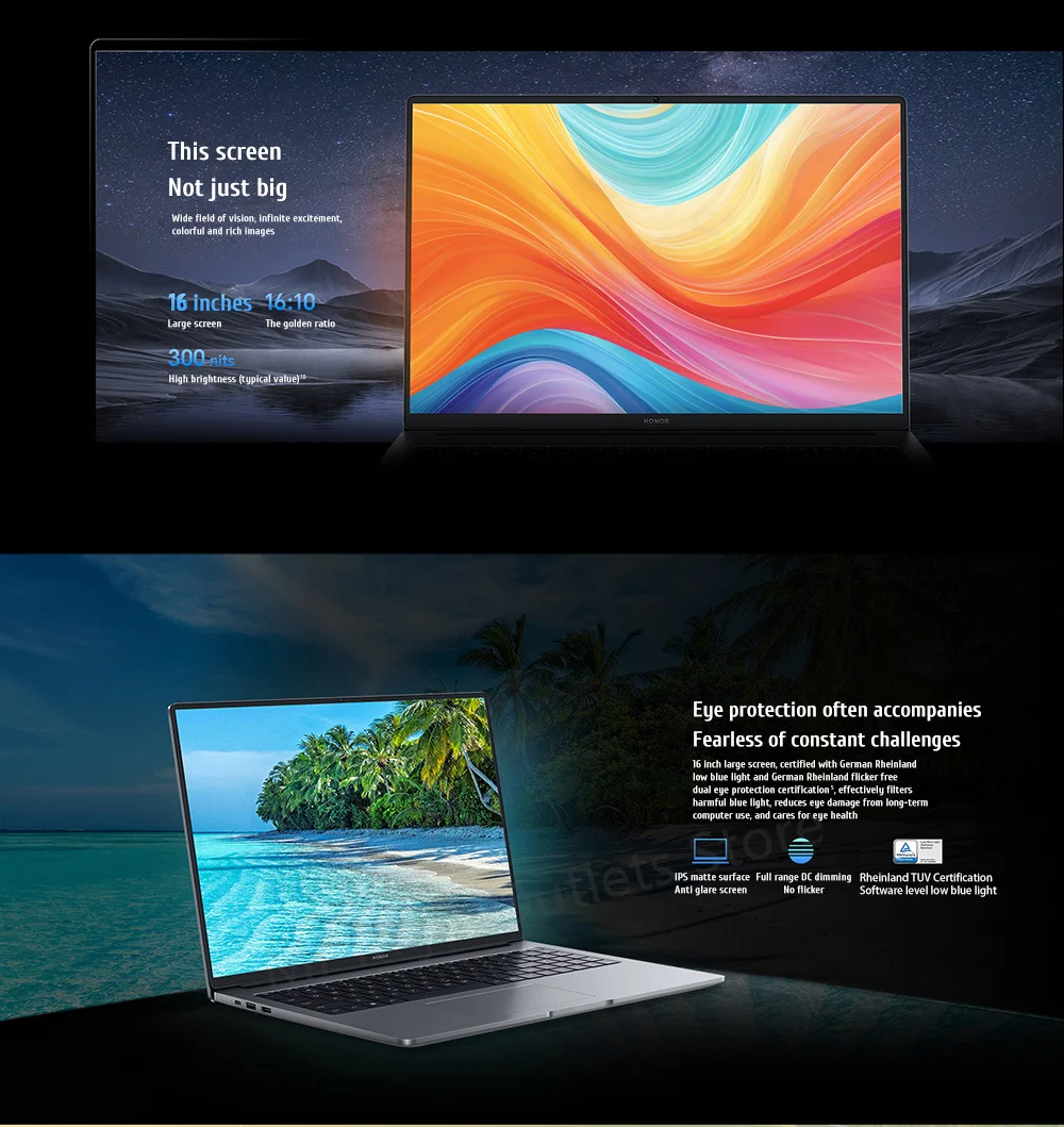 New Honor Laptop X16 2025 13th Intel Core I5-13420H 16G 512G/1TB SSD 16-inch 60Hz IPS Screen Ultra-thin Laptop - Image 12
