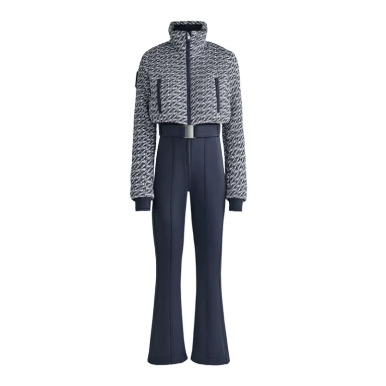 Sf1e5f8d7c86345408cf46f5f6fb36062O.webp Women Fur Collar Hooded Skiwear Fashion Solid Thicken Zipper High Waist Slim Outdoor Overalls Jumpsuit Lady Winter Outwear