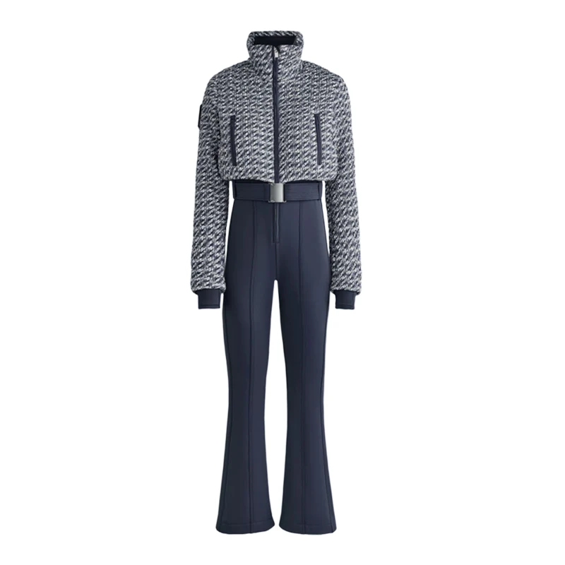 Women Fur Collar Hooded Skiwear Fashion Solid Thicken Zipper High Waist Slim Outdoor Overalls Jumpsuit Lady Winter Outwear - Image 10