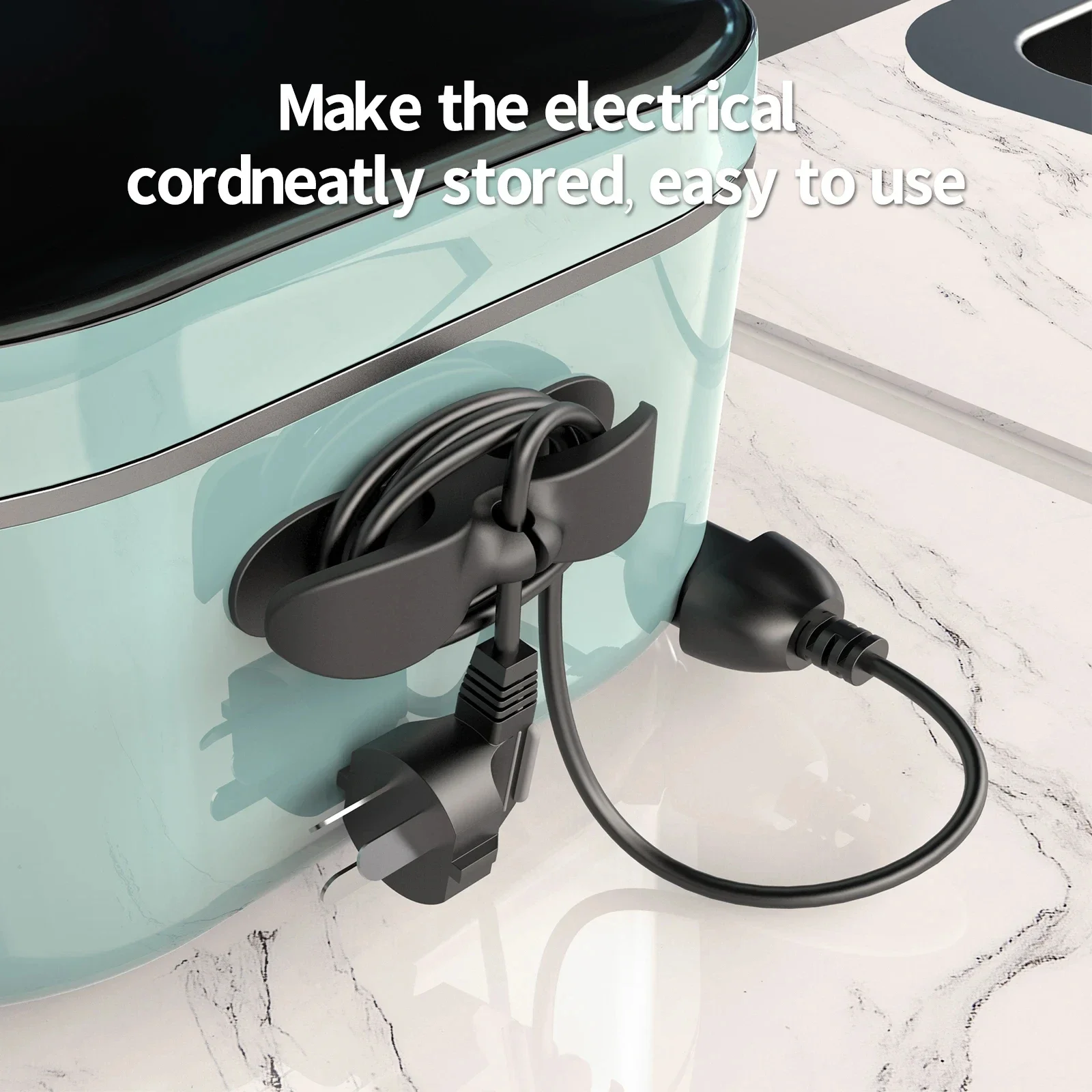 MAOYYE 6pcs/4pcs Cable Winder Cable Clip Holder Cable Organizer Easy To Install Multi-function Suitable For Kitchen Appliances - Image 2