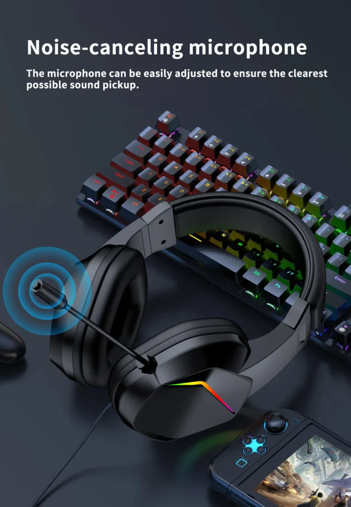 Sf2da4d014cae4527a72ee1213c07cf5cm.webp Wired Gaming Headset Microphone Boom Free Calling For Listening To Music And Playing Games Wired Earphone Headset