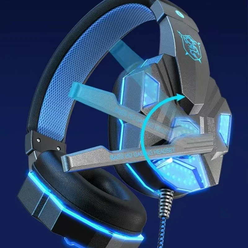 HOMEFISH SY830MV RGB Gaming Headset with Microphone Over-Ear Wired Headphones Drivers Lightweight for PC PS5 Xbox Switch - Image 14