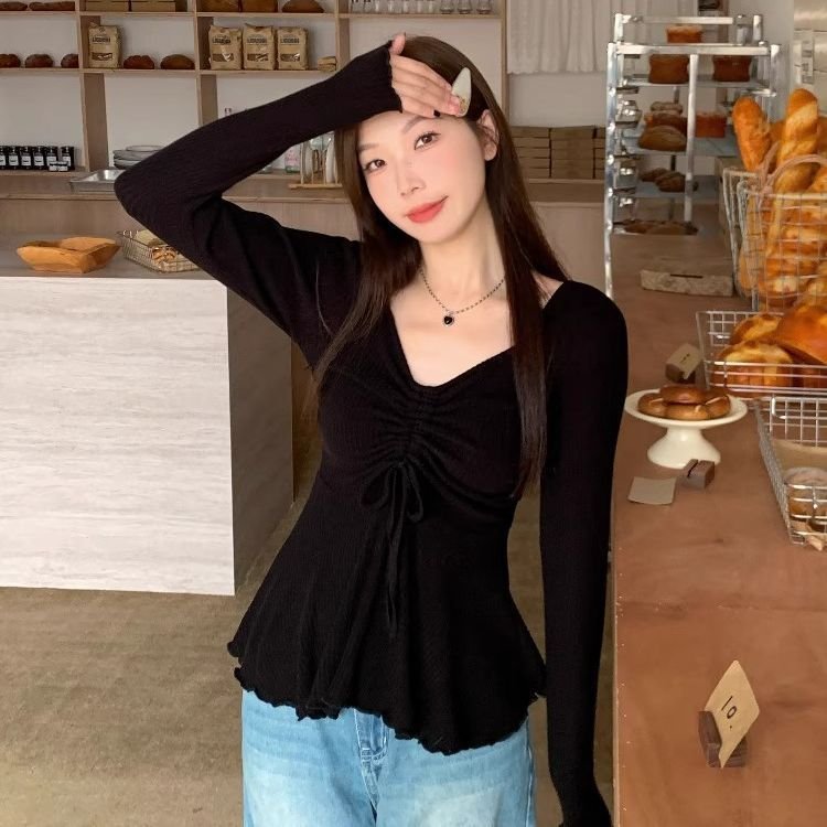 Collarbone V-neck Short-sleeve T-shirt Womens Summer Plus-size Clothing - Image 5