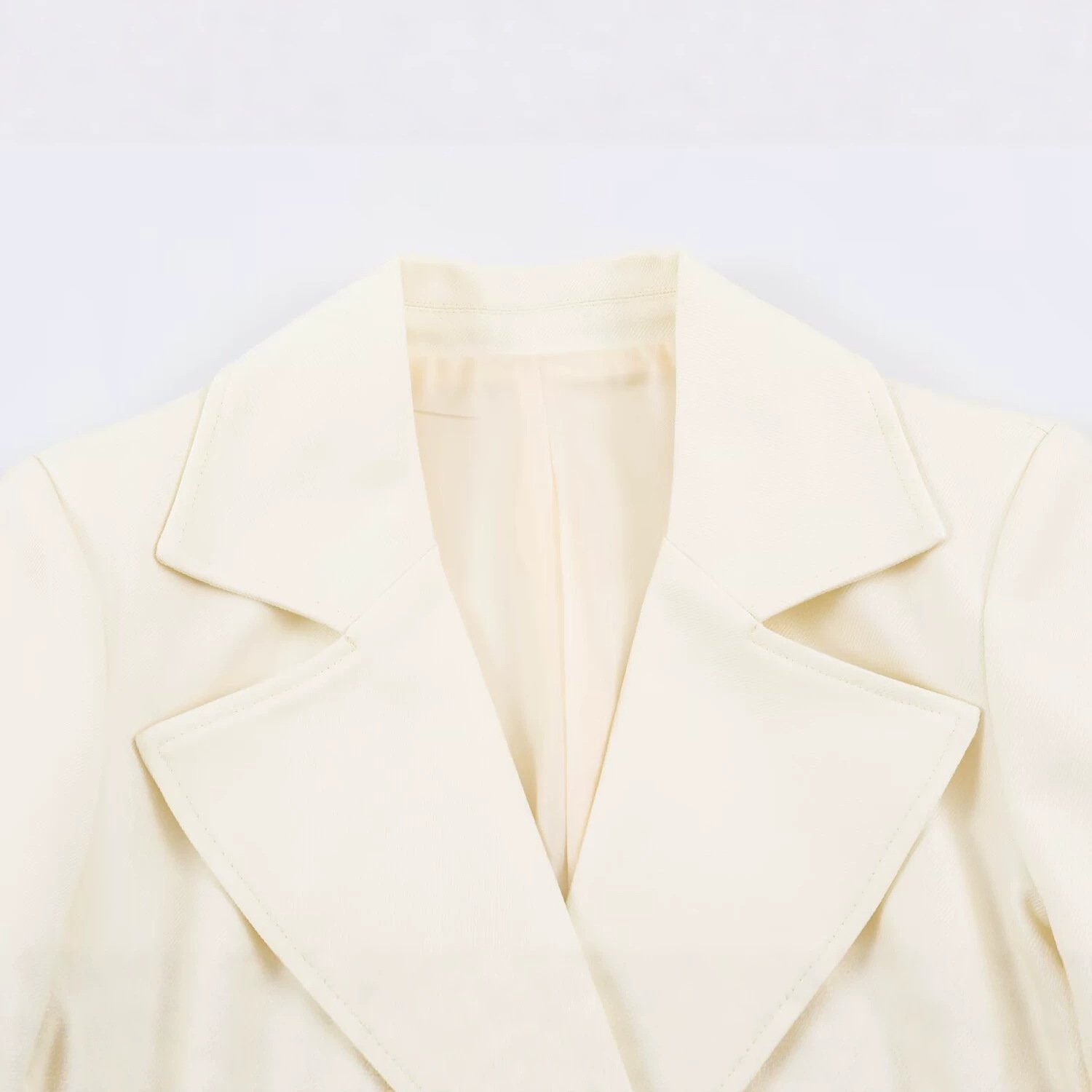 Fashionable And Versatile Solid-color Double-breasted Blazer - Image 3