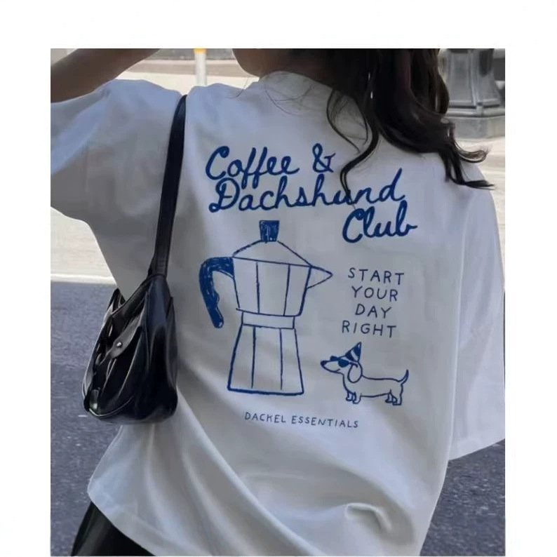 T-shirt Digital Print Loose-fit Pullover - Image 4
