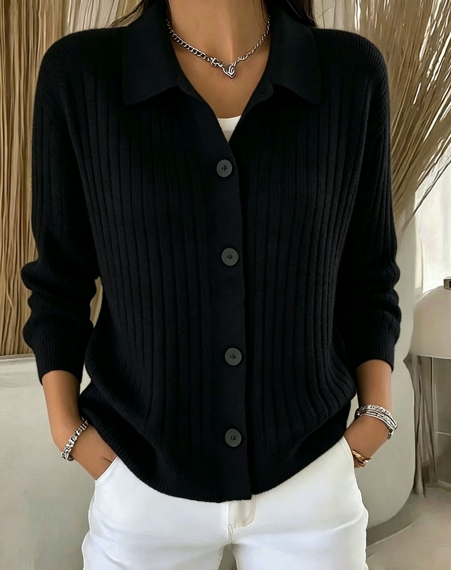 Knitted Cardigan Sweater Coat For Women - Image 10