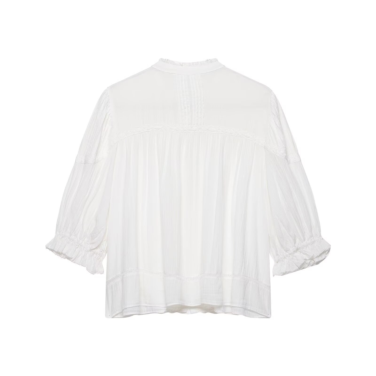 Womens Summer New Arrival Simple Solid-Color Shirt - Image 4
