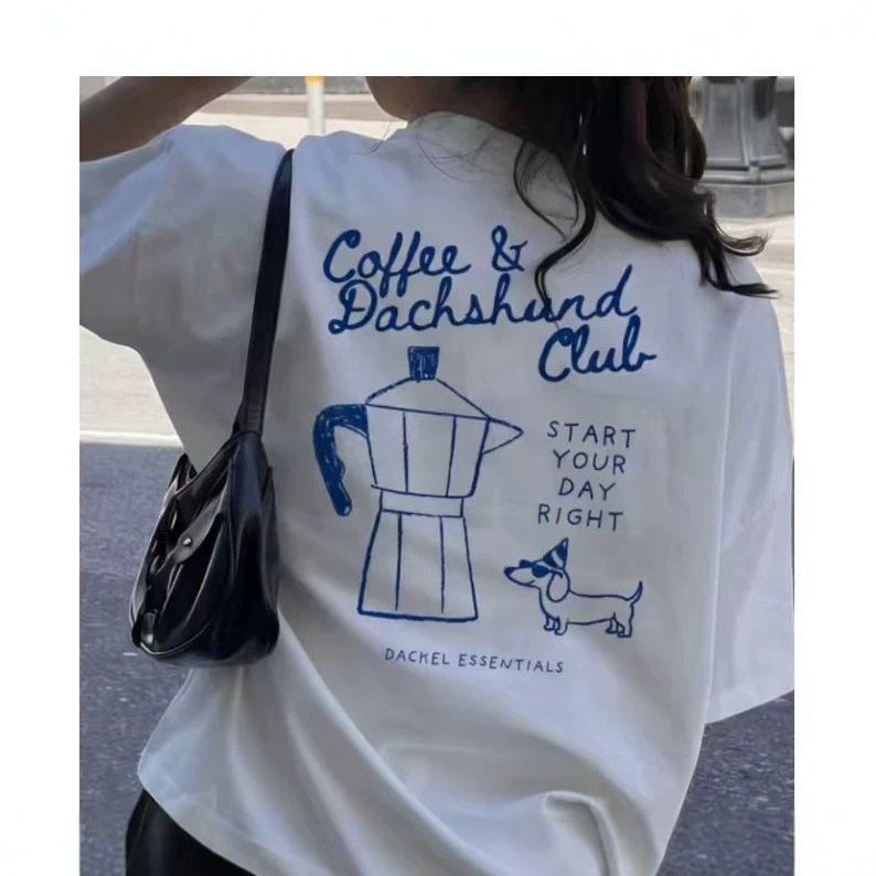 T-shirt Digital Print Loose-fit Pullover - Image 2