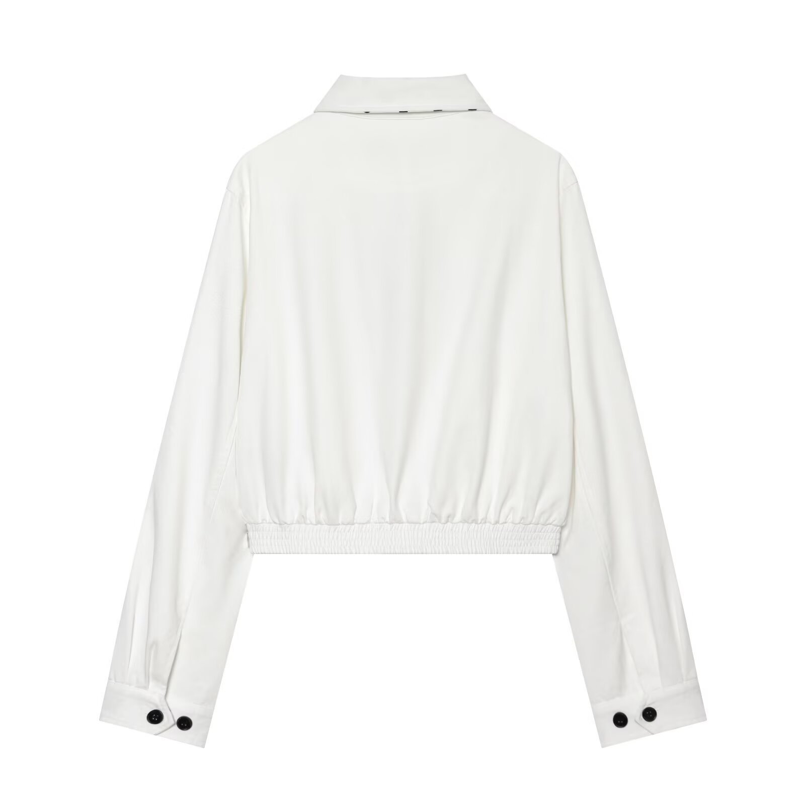 Casual Versatile Retro-chic Polka-dot Color-block Collar Jacket - Image 2