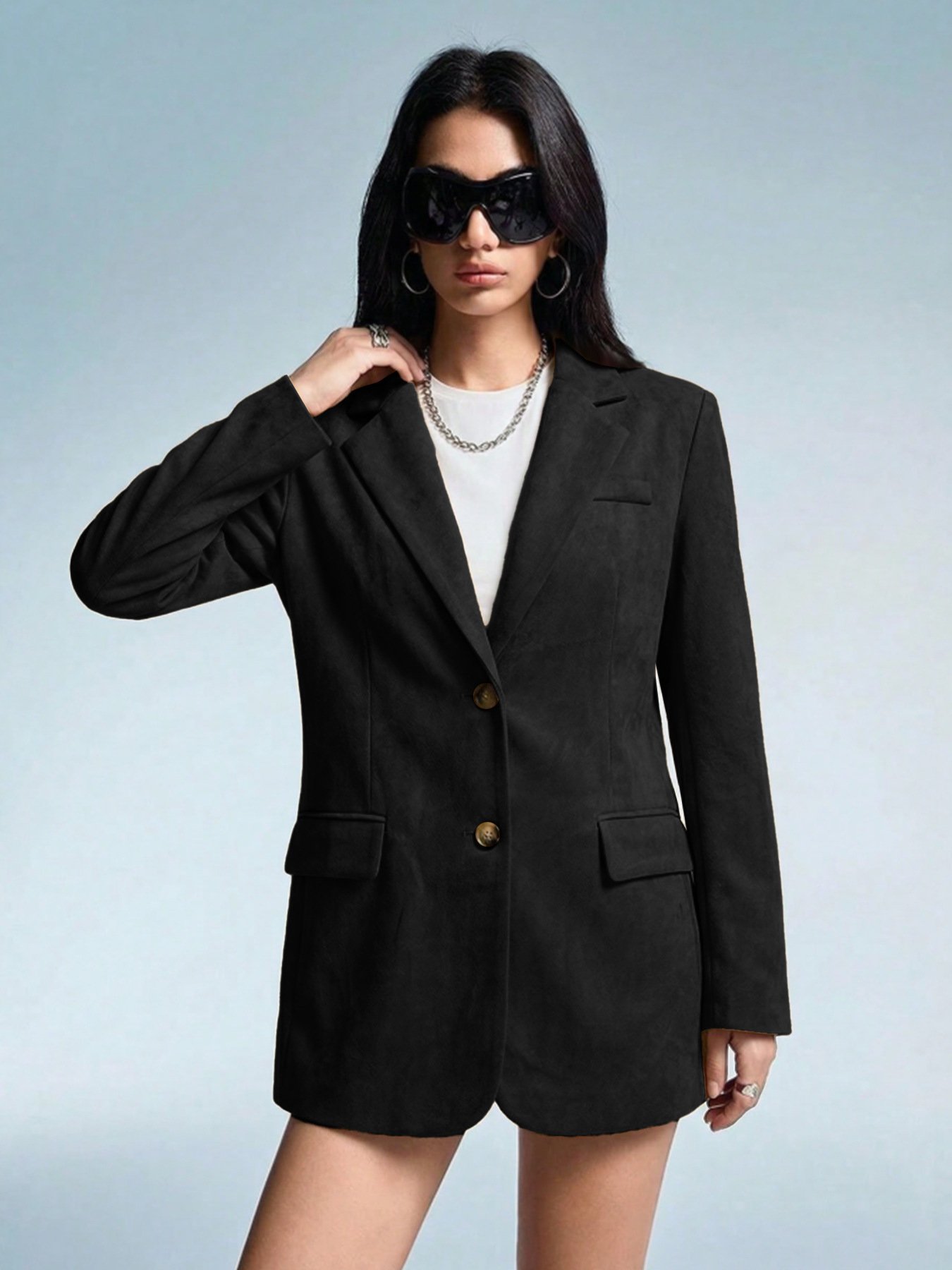 A Stylish Versatile Suede-blend Blazer - Image 6