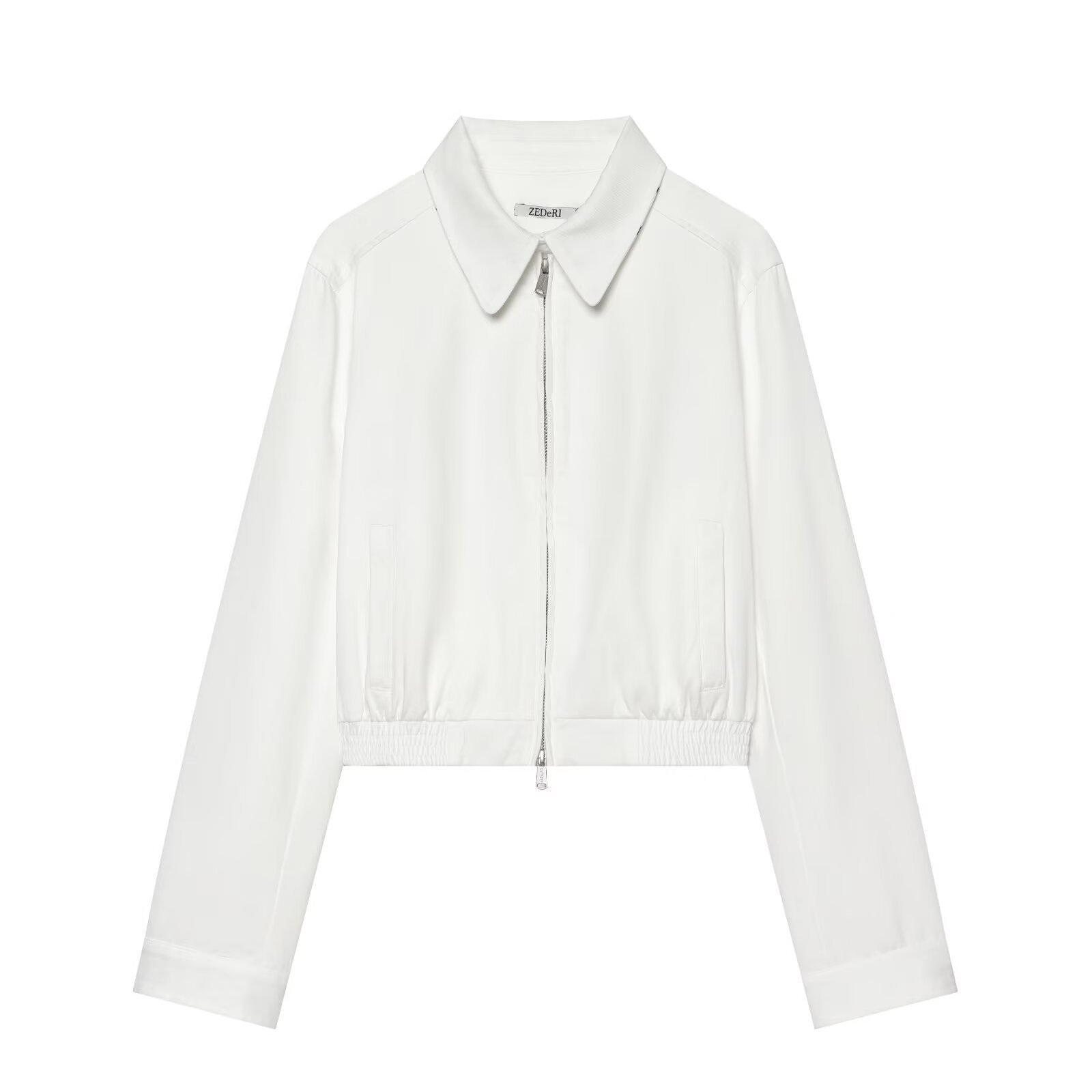 Casual Versatile Retro-chic Polka-dot Color-block Collar Jacket