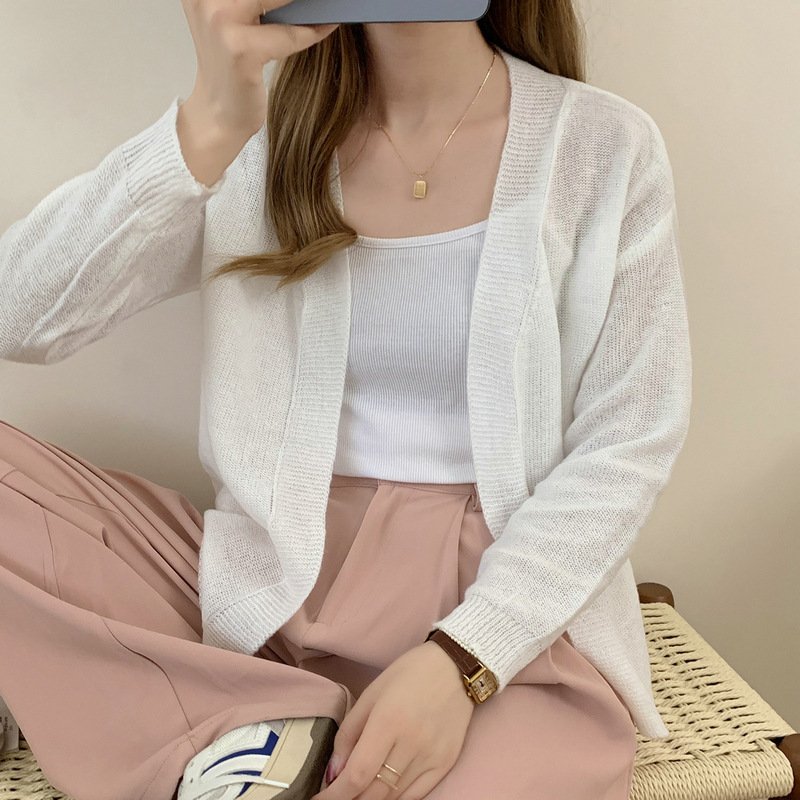 Lightweight Coat Knitted Cardigan - Image 2