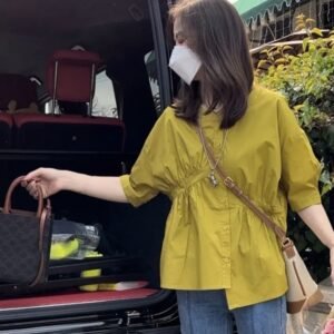 d7826f0e-651b-47a0-a0a0-b27b69fd69a8.jpg Asymmetrical Pleated Blouse For Women