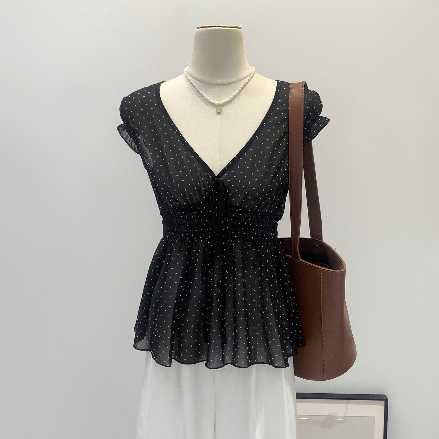 Fashionable And Sexy Polka-dot T-shirt For Women - Image 6