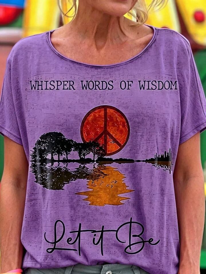 Womens Short-sleeve Top With Digital Print Design - Image 7