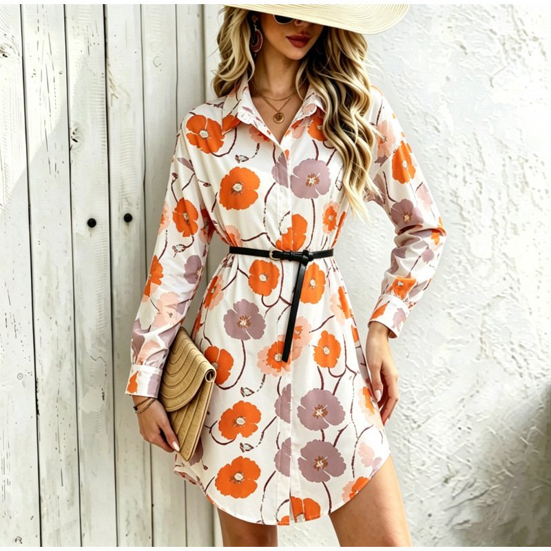 Fashionable Printed Mid-length Top Shirt - Image 10